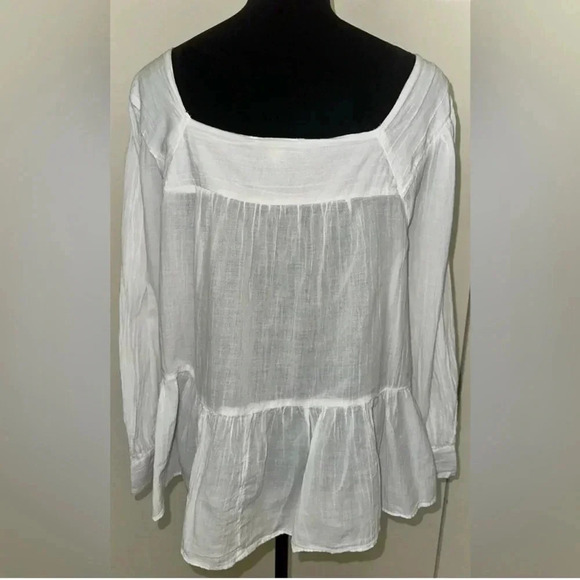 American Eagle Oversized Square Neck Long Sleeve Peasant Blouse - NWOT - Picture 5 of 6